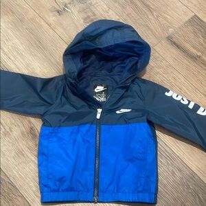 Nike Kids Blue and Black Hooded Jacket
